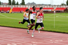 Zachary Haddon (Gateshead Harriers) wins the Under-15 100 metres, Gateshead Tartan Games